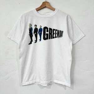 Vintage 2005 Green Day American Idiot Punk Band Tee, White, Size M